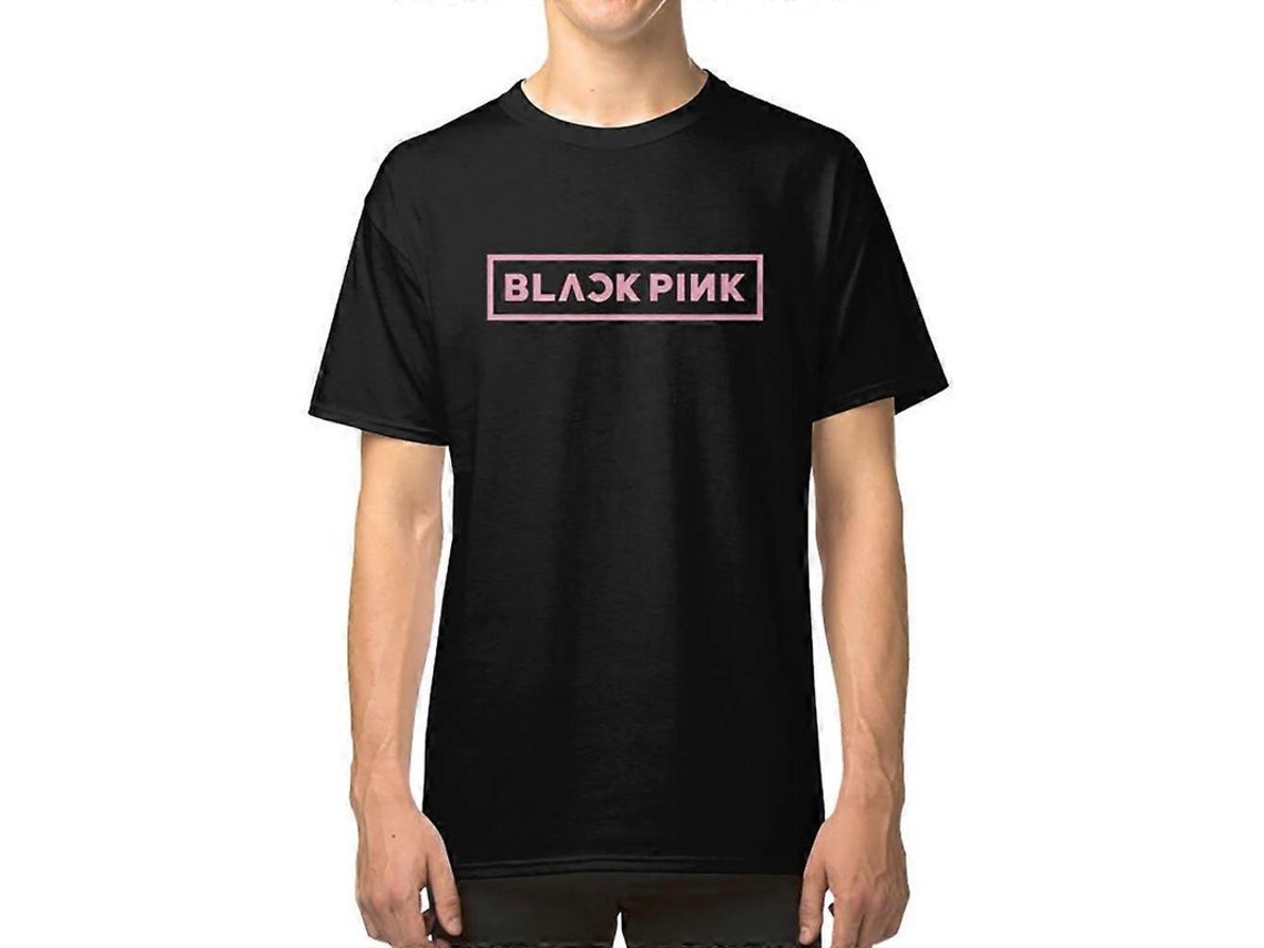 _camiseta Blackpink de Algodão Pré encolhido com Corte Boxy e Estampa Digital de Alta Qualidade