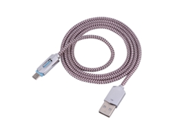 Cabo de Dados Trançado com Luz Micro Usb, Carregamento de Dispositivos Inteligentes, Indicação de Luz EOOCOO
