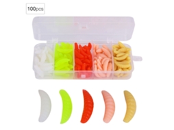 Kit de 50 Iscas de Borracha com Cauda Dupla | S/MARCA