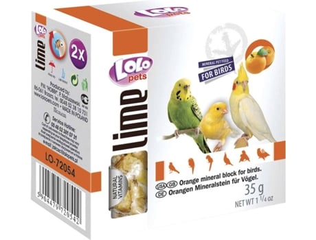 Complemento Alimentar para Aves LOLO Bloco Lima 2 Undos (50g)