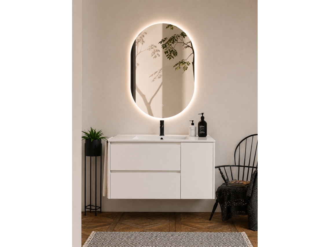 Móvel De Casa De Banho Com Lavatório Origenbath Itaca Sem Espelho 60x45 Cm Branco
