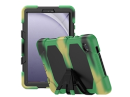Capa Hexinyigjly Para Samsung Galaxy Tab A9 8.7 Polegadas 2020 (sm-x115), Com Moldura Frontal E Suporte Integrado Camuflado
