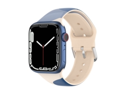Pulseira para Apple Watch 38/40/41Mm em Tpu Abstrato Branco / Azul