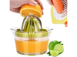 Espremedor Manual De Limão E Laranja Com Copo Medidor Ralador Integrados