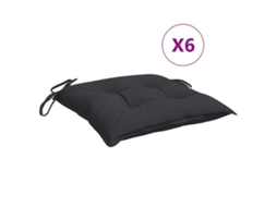 Chair Cushion, Chair Cushions Vidaxl Preto Poliéster (40 X 40 X 7 Cm)