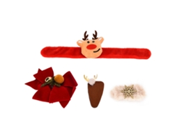 Pulseira de Natal Artesanal de Feltro Ambiental Manufatura Fina