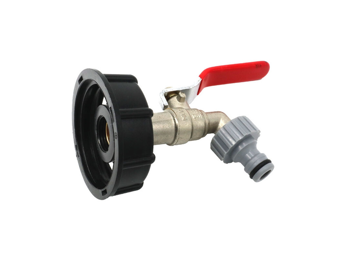 Adaptador De Torneira De Jardim Em Latão Para Tanque Ibc De 1000 Litros Com Conexão De Mangueira De 12,7 Mm Btforus