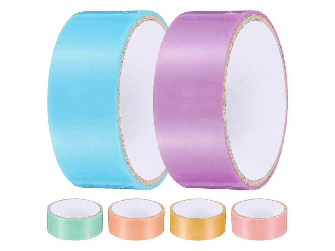 6 Rolos De Fita Adesiva Colorida, Fitas Adesivas Para Projetos "faça Você Mesmo", Com Bolinhas Colori Das, Relaxantes.