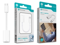 Adaptador Usb-c Para Lightning Novoteck Hk-092 Suporte De Áudio E Design Durável Com Reves