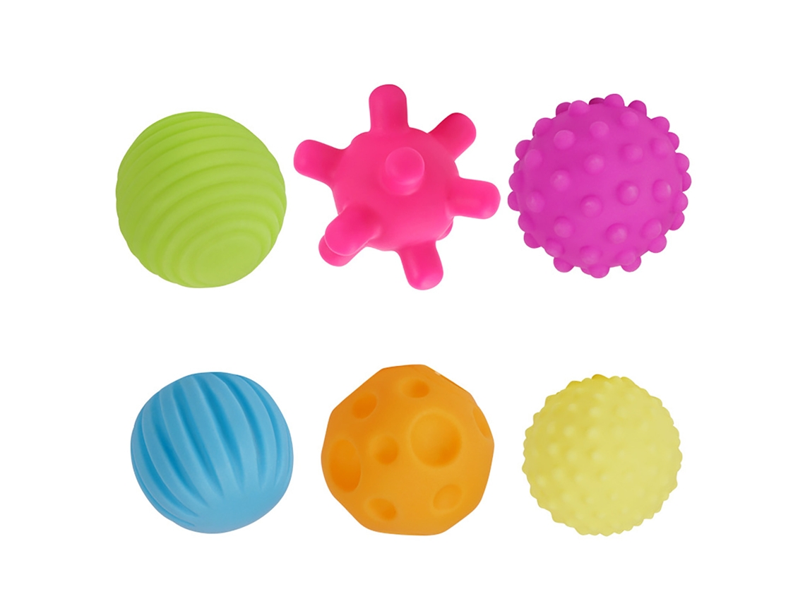 Conjunto de Bolas Sensoriais com Textura Macia para Crianças e Bebês - Bola Texturizada para Bebê