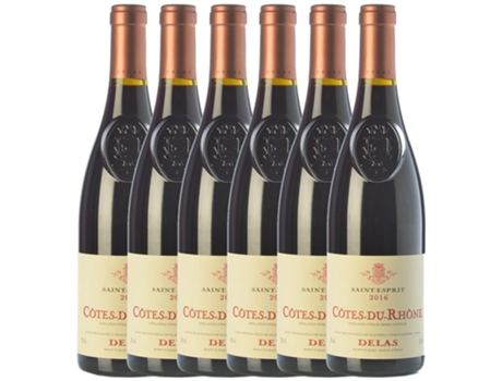 Delas Frères Rouge St. Esprit Côtes du Rhône Roble 75 cl (Caixa de 6 unidades)