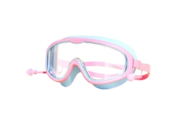 Óculos de Natação AQUAFORGE à prova d'água, armação larga, profissionais, rosa e azul