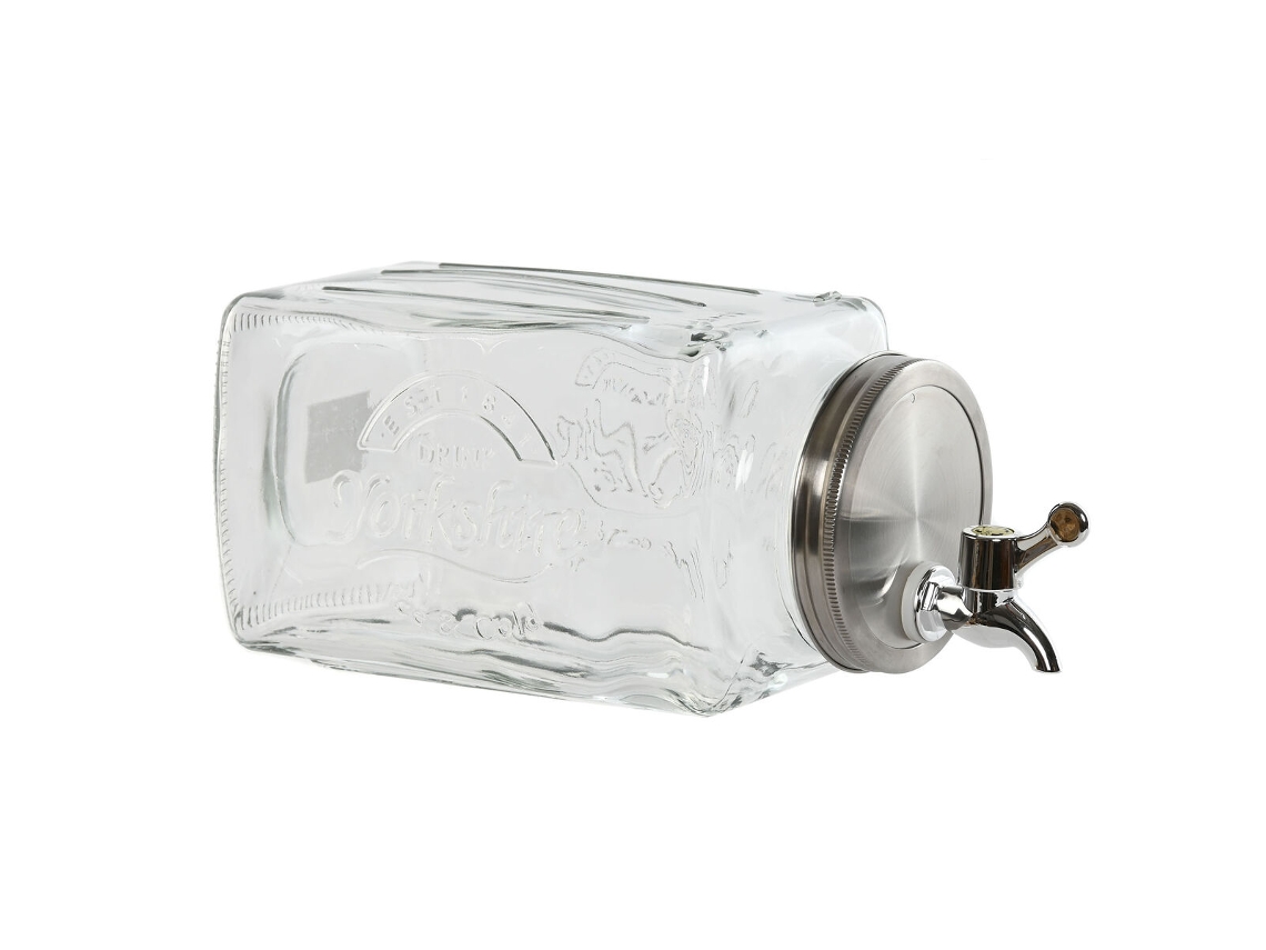 Dispensador De Água Em Casa Esprit Transparente De Metal, Cristal 13 X 13,5 X 32,5 Cm
