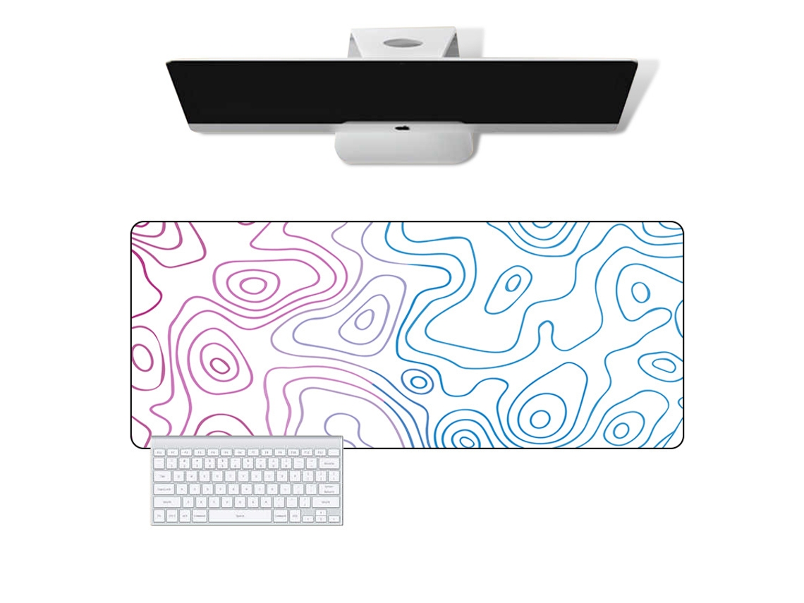 Mousepad Grande Para Mesa, Branco. Brilvibera