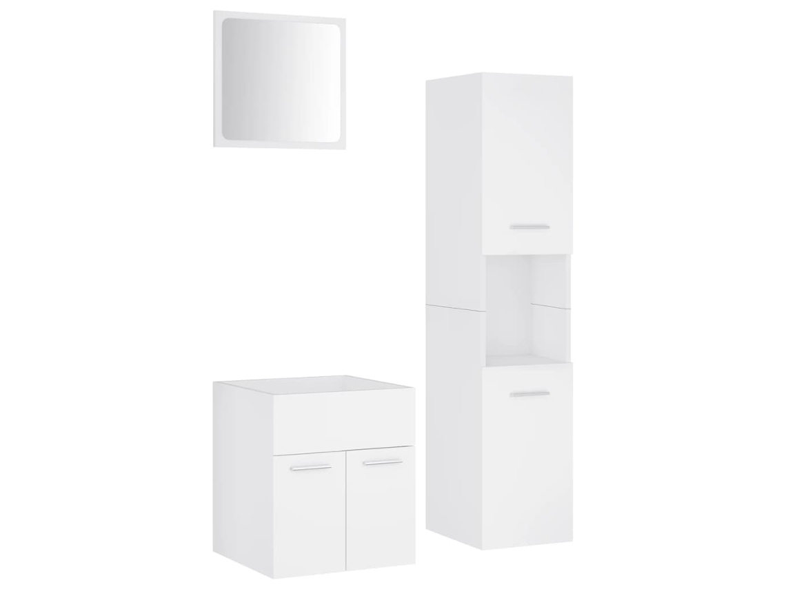Bathroom Furniture Set, Bathroom Furniture Sets Vidaxl Branco Madeira Processada (41 X 38.5 X 46 Cm)