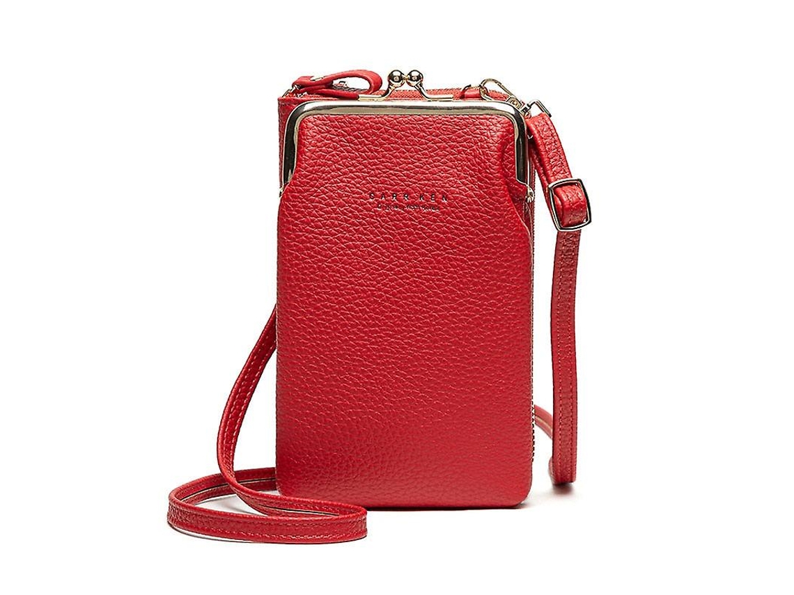 Bolsa Transversal Para Celular Feminina, Prática E Estilosa--red