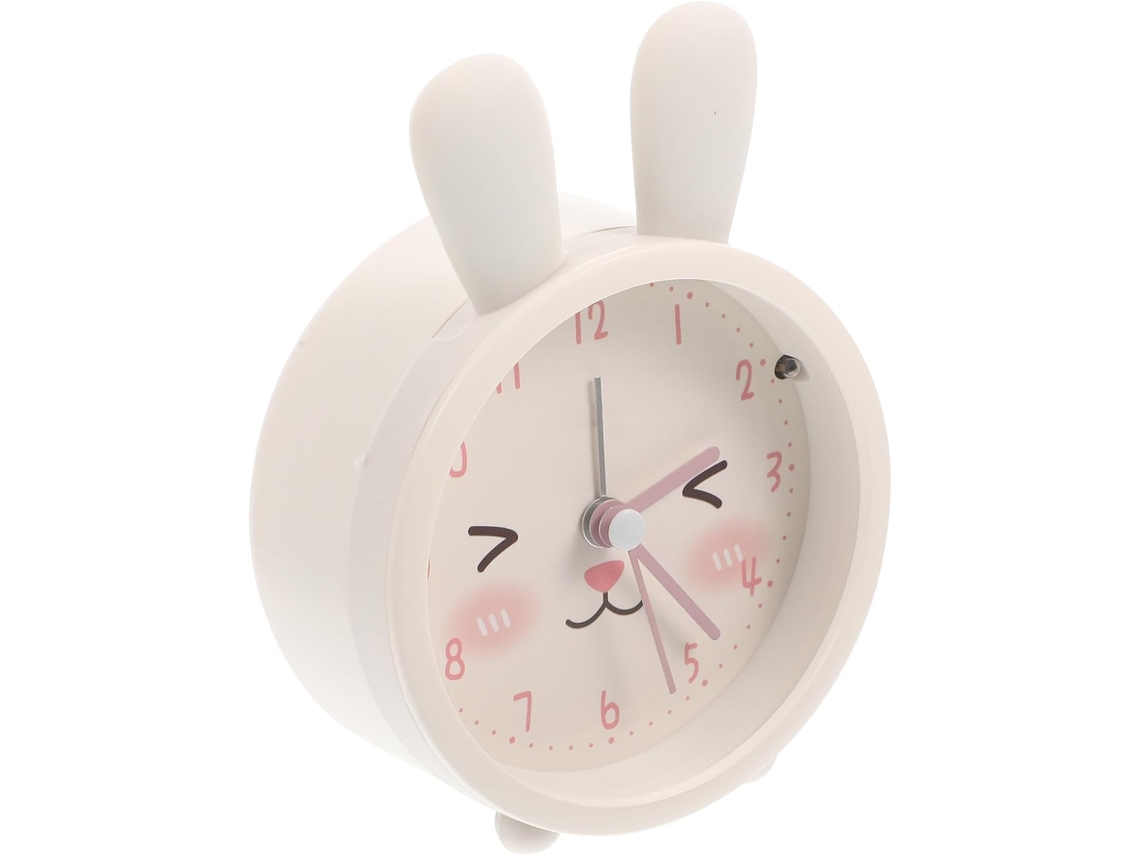 Despertador E Luz Noturna Ciieeo Em Silicone Branco Com Desenho De Coelho, Para Mesa Ou Como Luz Noturna