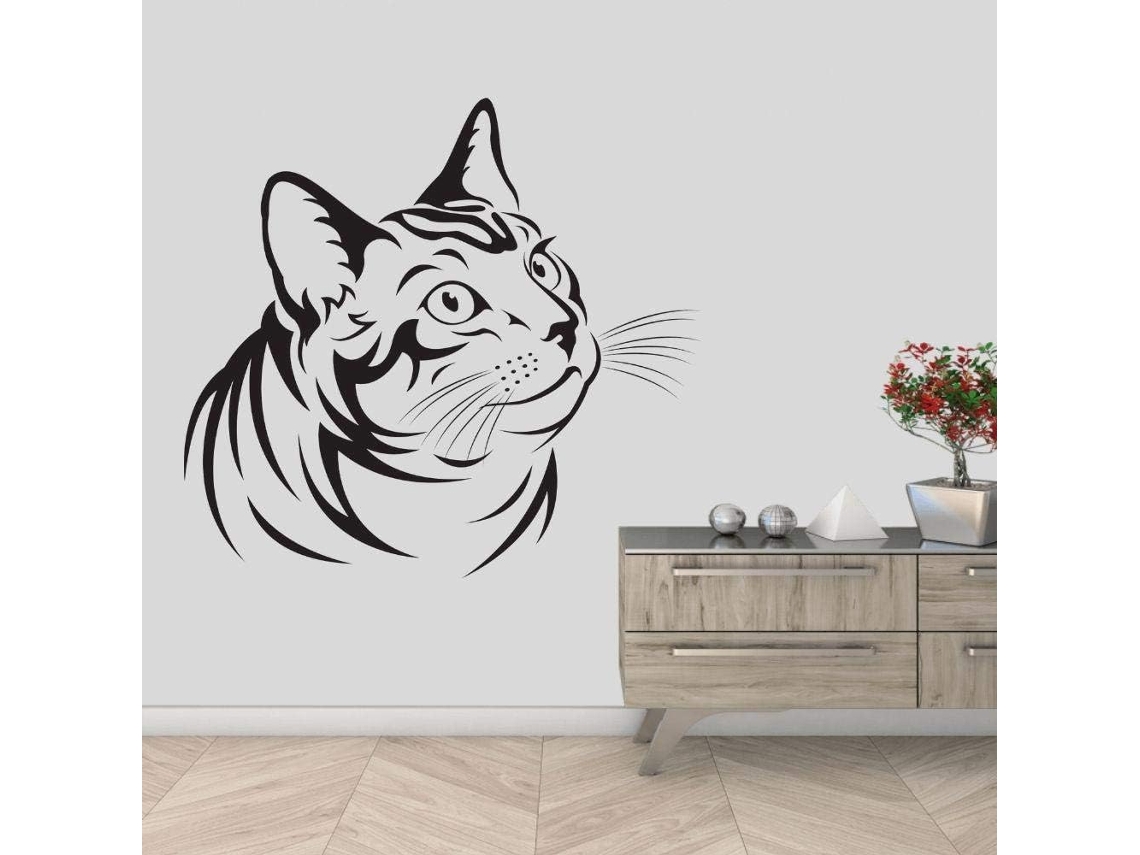 Adesivos de parede com animais que podem ser aplicados em papel de parede, ideais para decoração de sala de estar, removíveis, 74x57cm