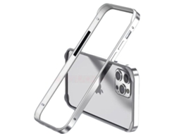 Capa Bumper Dual Prata para iPhone 20 Alumínio Prateado