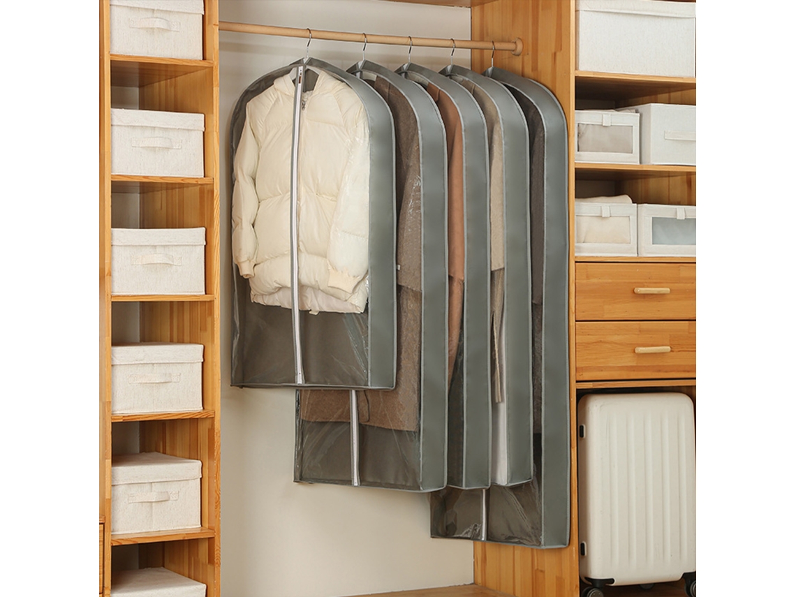 Three Dimensional Clothes Dust Cover White Thickened Down Jacket Storage Eoocoo