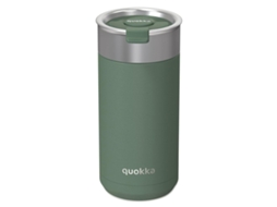 Garrafa térmica QUOKKA verde de 400ml com infusor e função Isolation Boost.