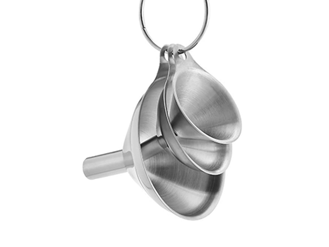 Funis De Aço Para Cozinha, Funis De Metal Pequenos(4, 3 Cm/ 5, 6 Cm/ 7, 4 Cm) Funil De Cozinha Não Próprio Para Alimentos