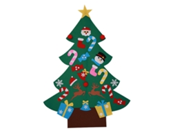 Laxiscreed Árvore De Natal De Feltro Para Diy Kids Com Enfeites – Decoração De Parede Natal