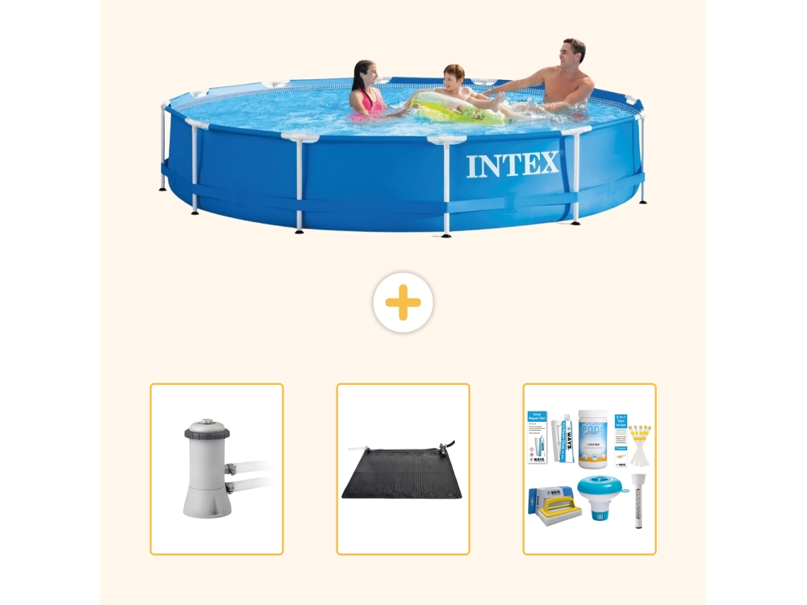 Intex Piscina Com Estrutura Redonda - 366x76 Cm - 4-peças S22470