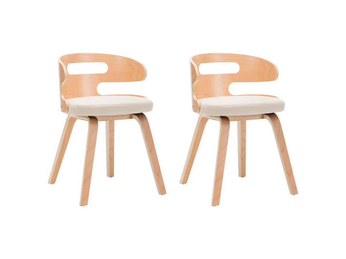 Dining Chair, Dining Chairs Vidaxl Creme Couro Artificial (n/a)