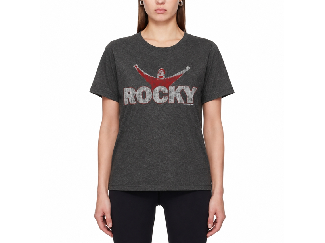 Rockinstone Rocky Movie It's Rocky Heather Black Adult T-shirt Size:xxxl