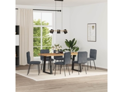Vidaxl Cadeiras De Jantar 6 Pcs Veludo Cinzento-escuro