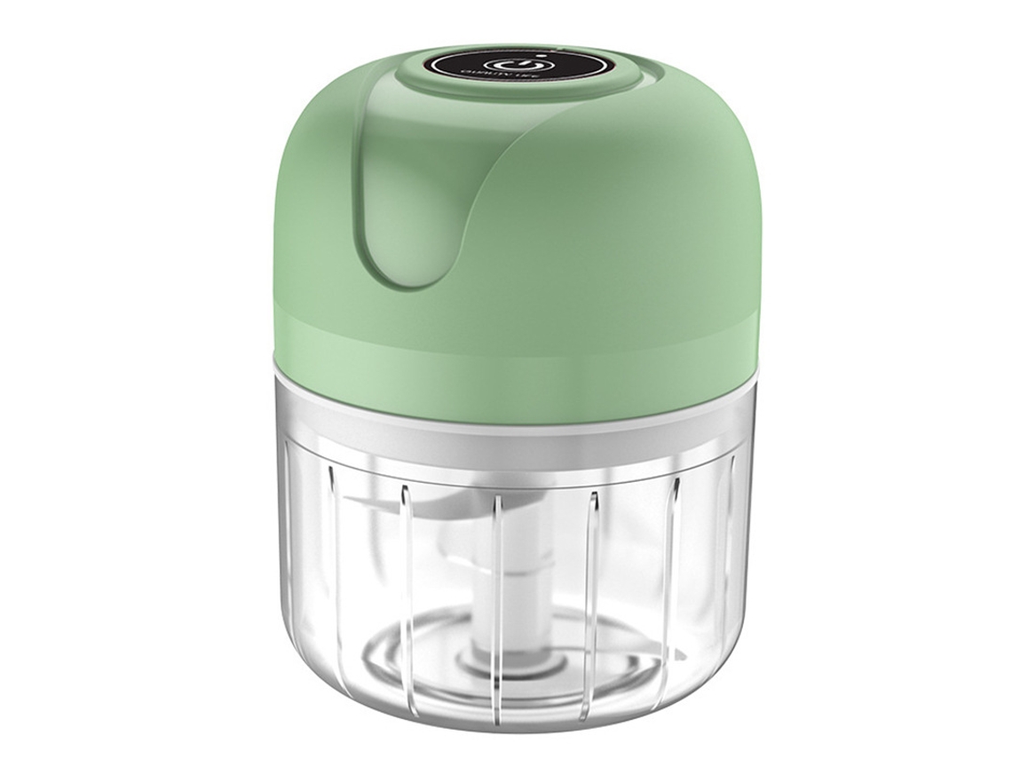 Moedor Elétrico Portátil de Alho e Vegetais, Moedor de Carne Multifuncional, Recarregável Via Usb MDUG (verde 250ml)