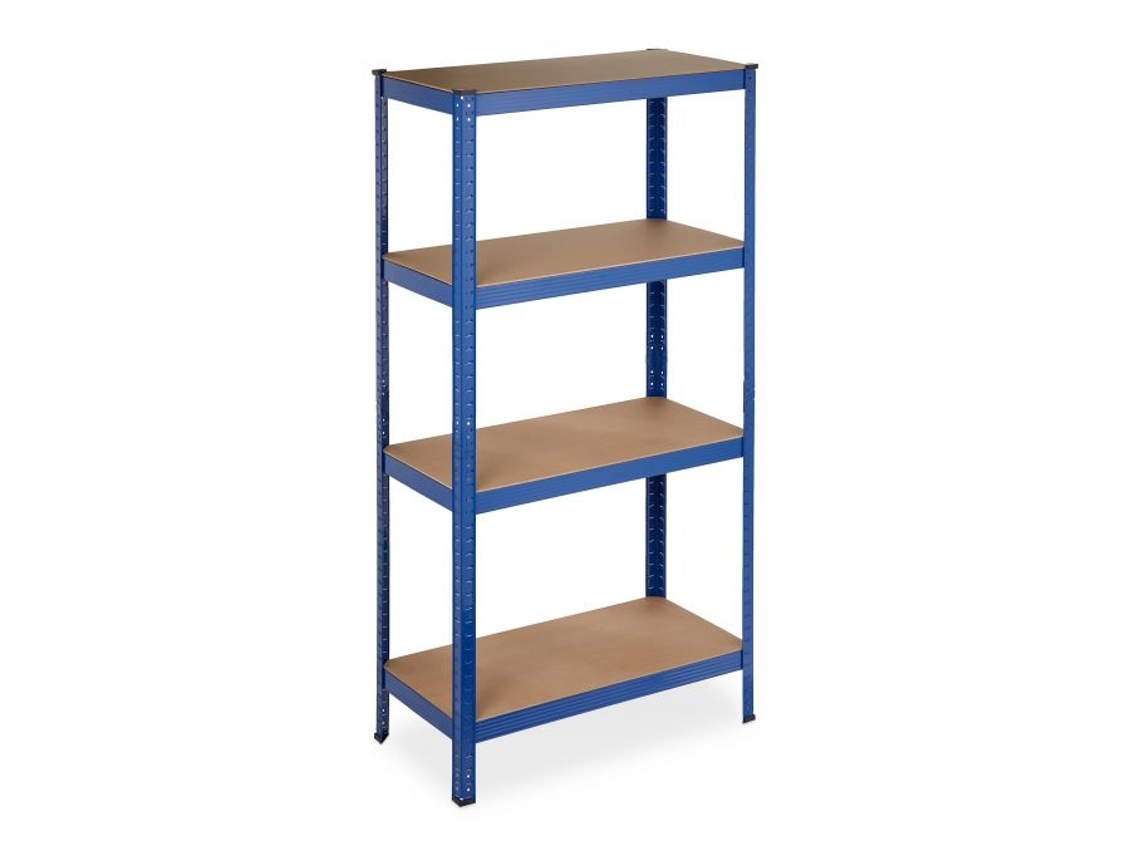 Prateleira de armazenamento com 4 prateleiras azul B2X