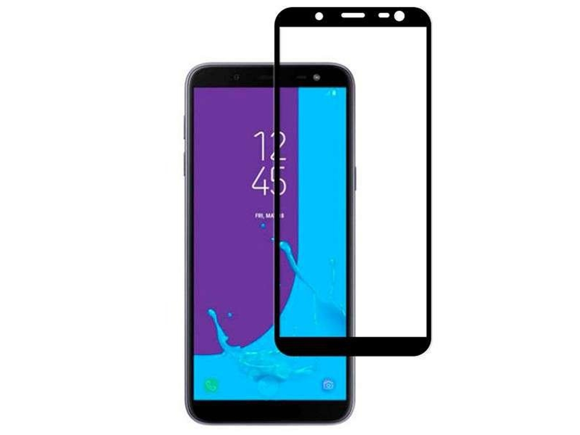 Película De Vidro Temperado Completa Preto Para Samsung Galaxy J6 2018