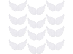 Acessórios de asas em plástico para decoração, conjunto de 12 peças, para projetos DIY de móveis, decoração DIY, etc.