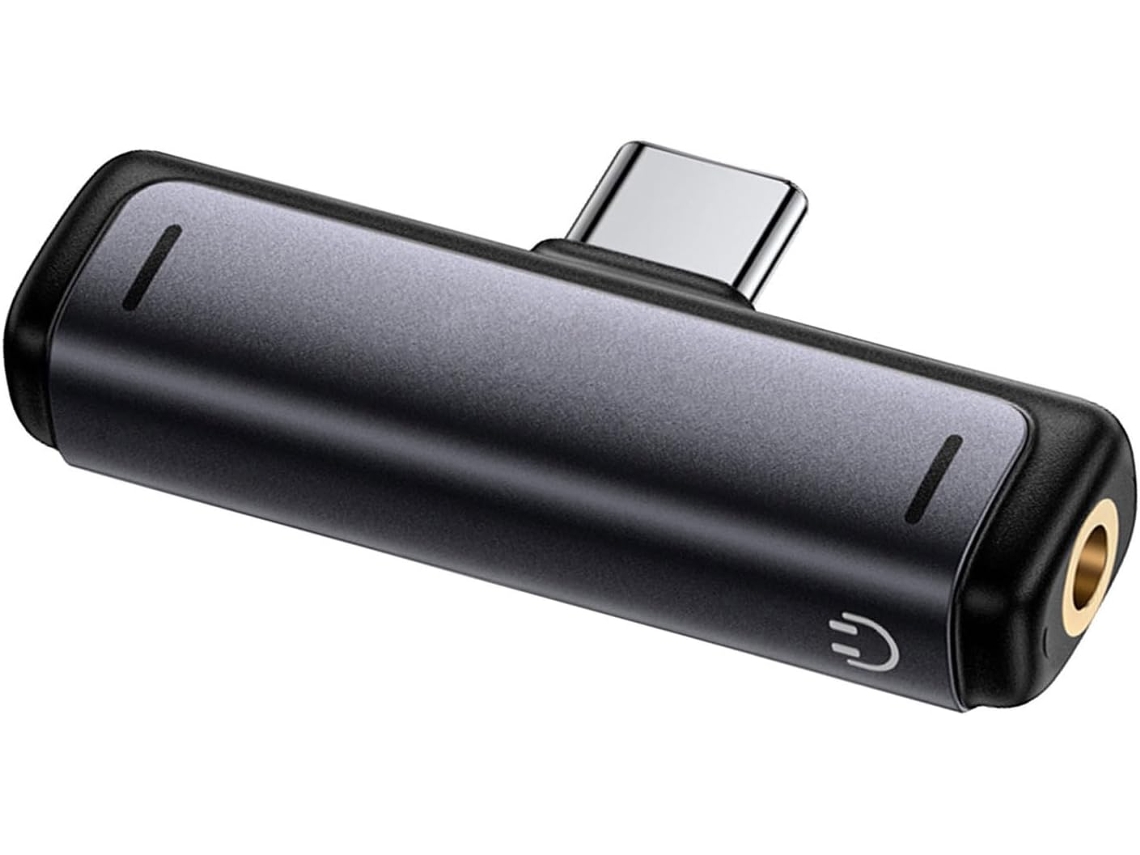 Adaptador De Carregamento Usb-c Para Tipo-c E 3,5 Mm 60 W. Permite
