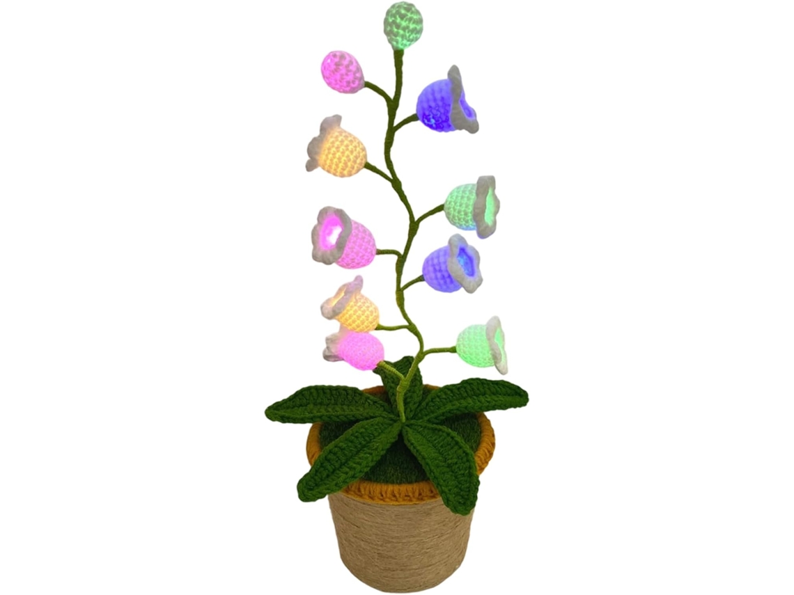 Abajur De Crochê Em Formato Lírio