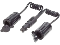 Ficha BLUE SEA Single Plug With Dual Socket Extension Preto