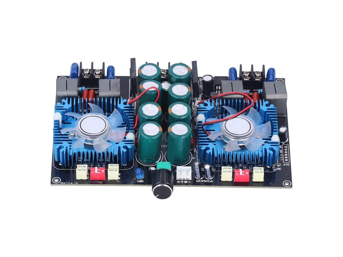 Laxiscreed Amplificador Digital De Potência Dual Com Ventoinha Para Áudio De Alta Qualidade