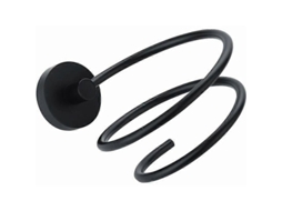 Suporte para Secador de Cabelo Preto Fosco, Banheiro Ou Quarto, Organizador Se Cador Aço Inoxi GOKOCO