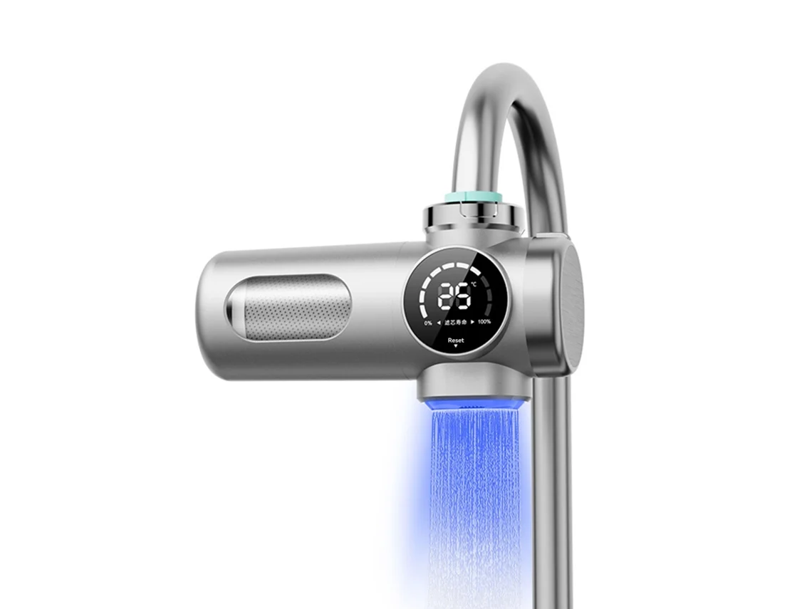 Filtro De Água Torneira 12 Estágios Com Luz Uv Azul, Display Digital E Potência Turbina, Descloração Esterilização Para Pia Cozinha