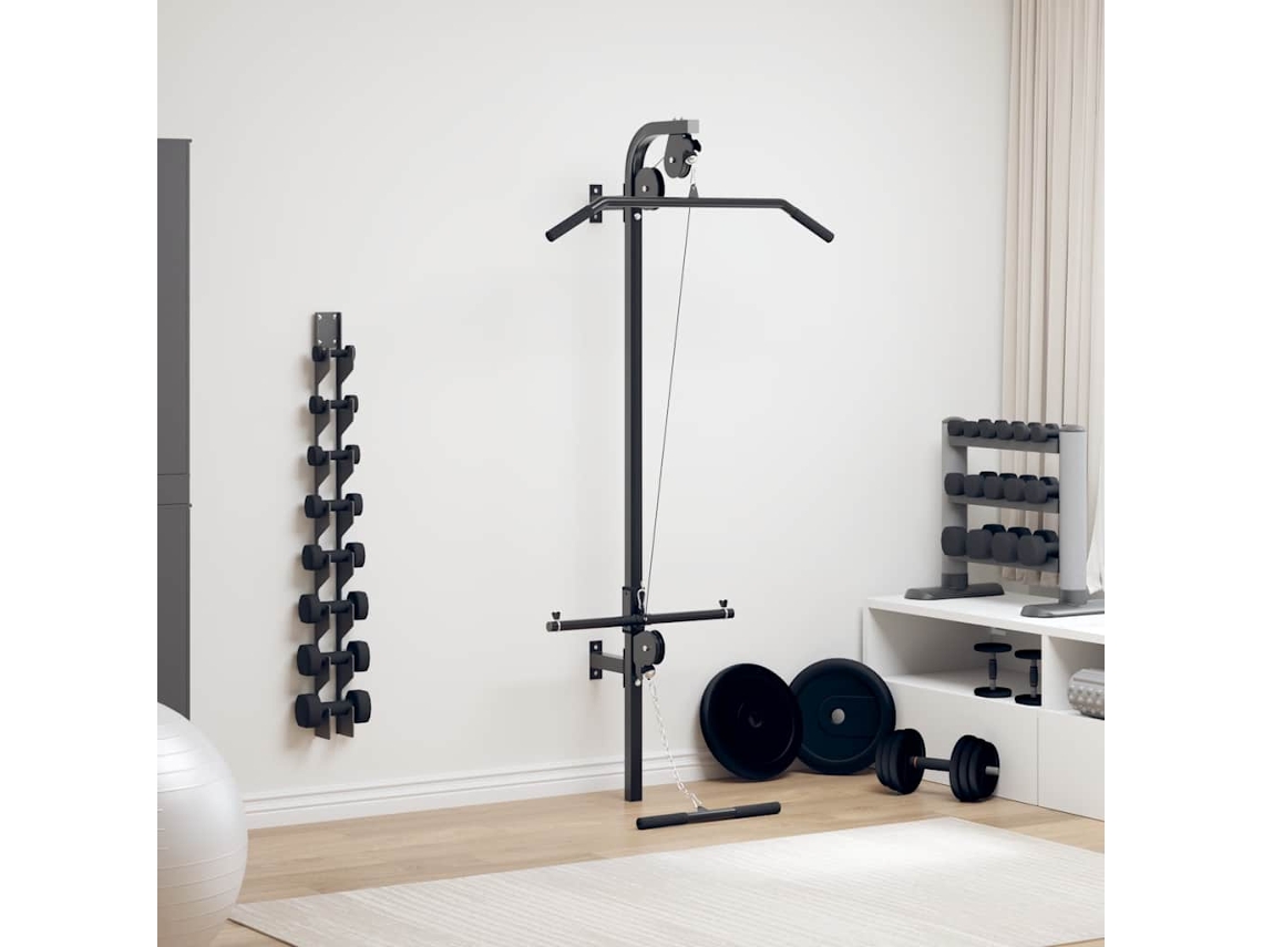 Vidaxl Equipamento De Exercícios P/ Montar Na Parede Com 2 Roldanas