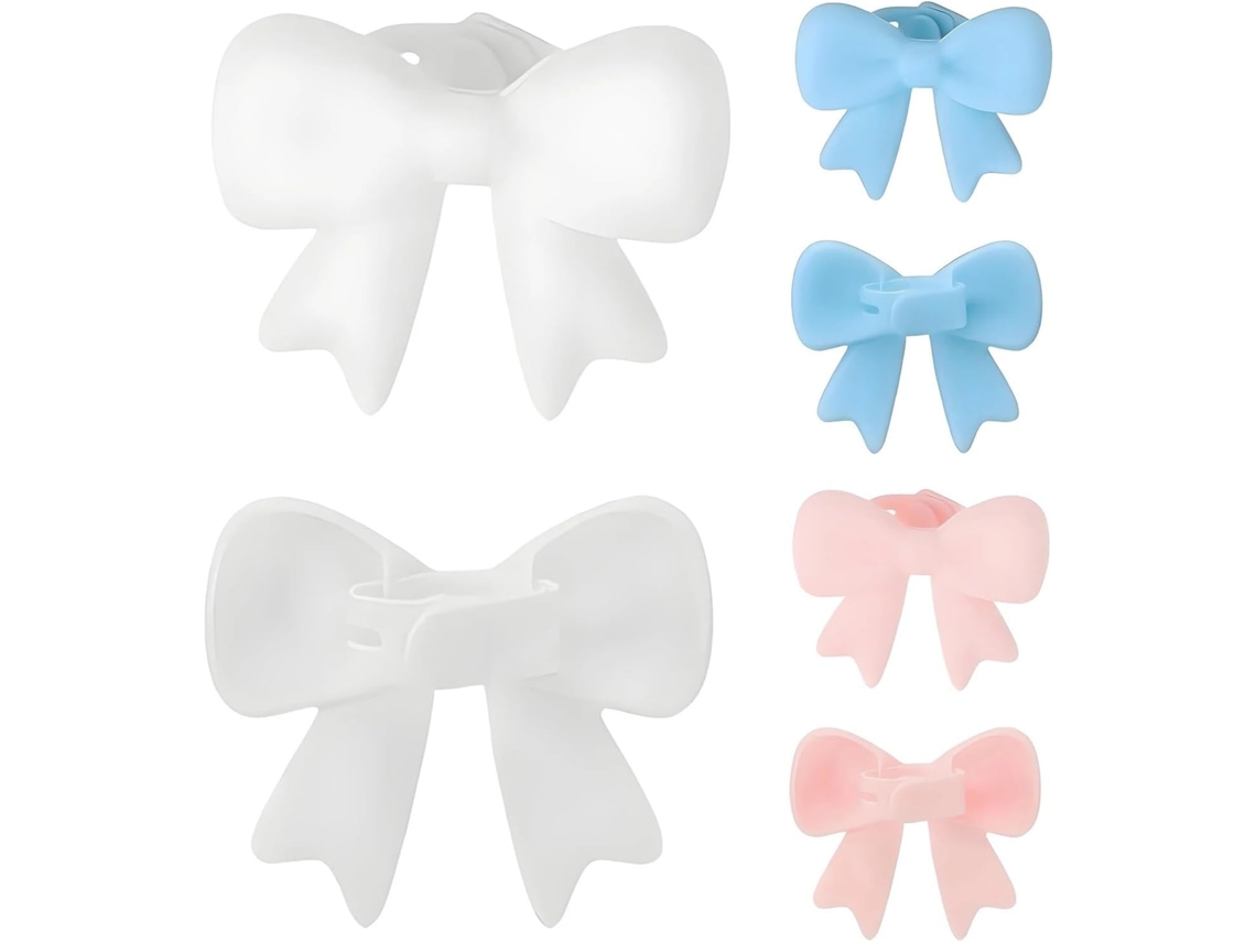 Acessórios Fofos Para Fones De Ouvido Com Laço Silicone, Decoração De Laço 3d Para Fones Ouvido, Clipe Elegante Para