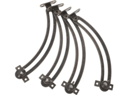 Lurrose Conjunto De 4 Dobradiças Abertura Retrátil Ajustáveis Com Amortecedor Fechamento Suave Para Tampas Armários E