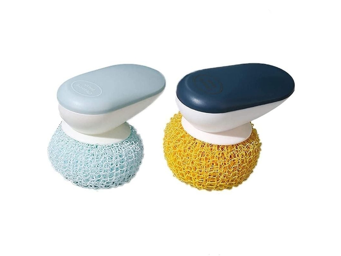 2026 balde de Limpeza Linjou 2pcs Azul+verde Fibra Nanofibra Escova para Pratos, Panelas e Utensílios Sem Arranhar