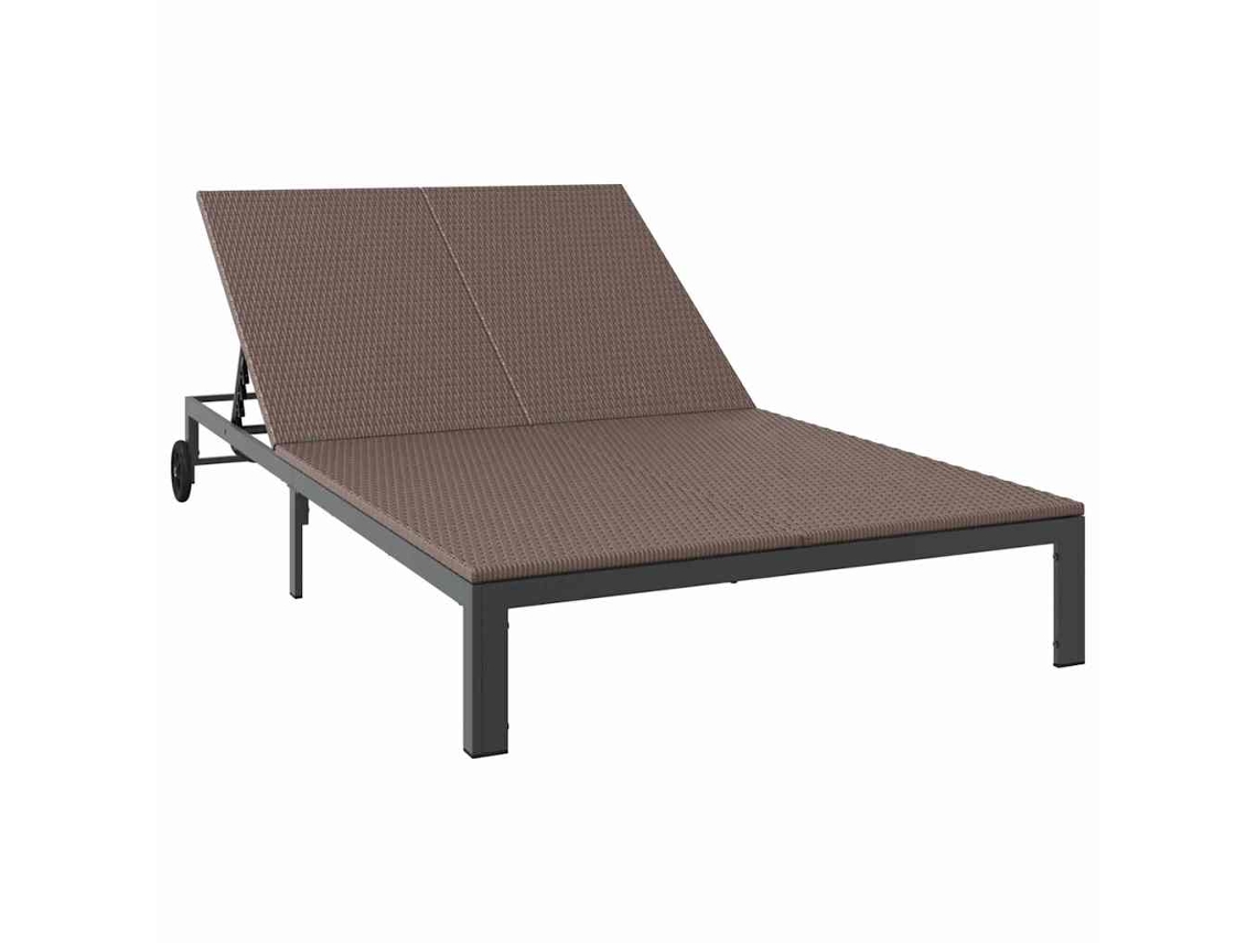 Maison Exclusive - Cama De Sol Castanho 206 X 115 X 75 Cm Vime Pe