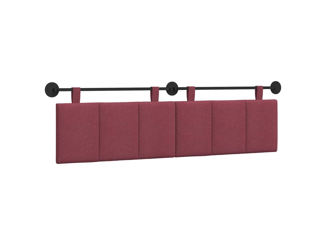Conjunto 1 Cabeceira Suspensa Vidaxl Vermelho Veludo (170 X 55 X 5 Cm)