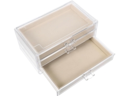 Organizador De Joias Compacto Nuobesty Com 3 Gavetas E 3 Bandejas Empilháveis, Caixa Para Joias.