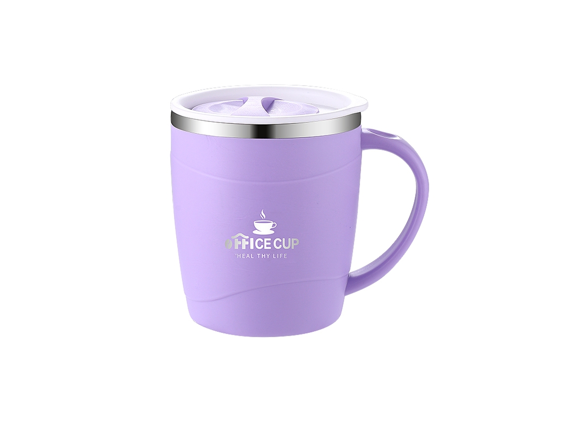 (roxo) Caneca De Café De Aço Inoxidável Com Parede Dupla E Isolamento Térmico, Adequada Para Bebidas Quentes E Frias, Resistente Ao Calor E Ao Frio.