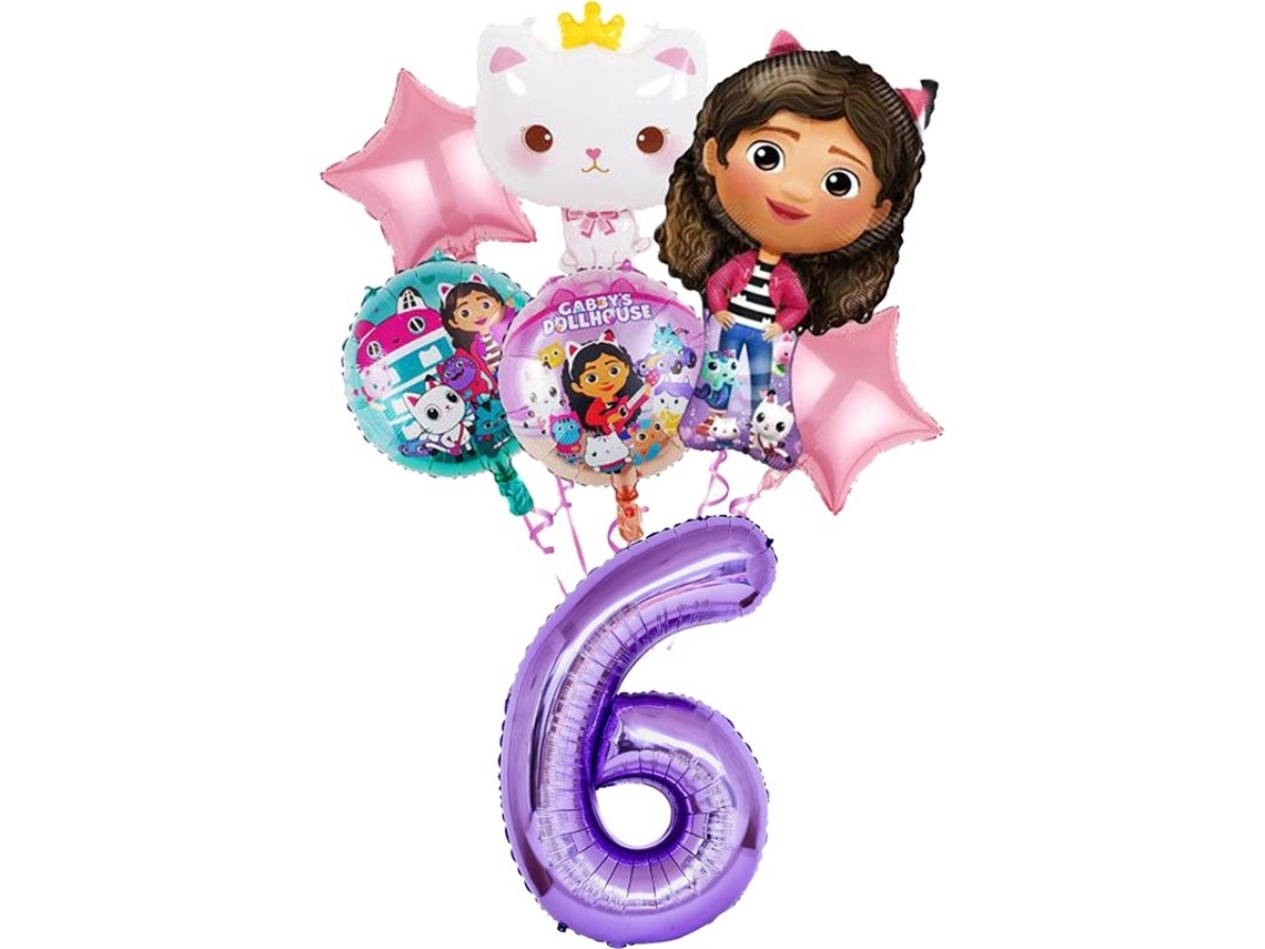 Artigos Para Festa Da Gabby Dollhouse, Decorações, Utensílios De Mesa De Aniversário, Copos De Papel, Pratos, Guardanapos, Balões, Cenário Para Festa